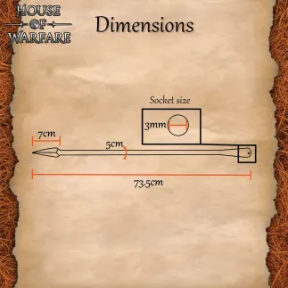 Tête de Pilum romaine Caerleon, trempée