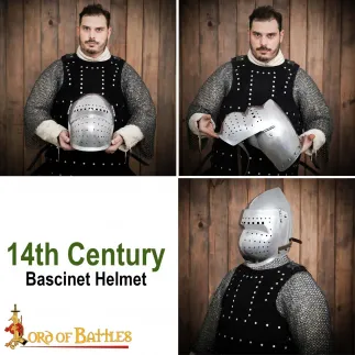 Casque Bassinet à visière complète du XIVe siècle