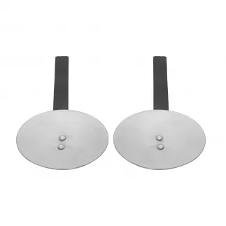 Rondelles de protection en acier avec lanières en cuir