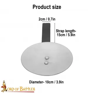 Rondelles de protection en acier avec lanières en cuir