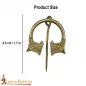 Broche penannulaire viking en laiton massif pur, fermoir de cape fonctionnel