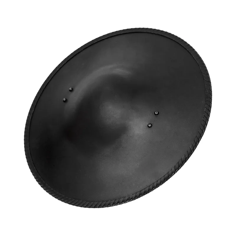 Bouclier fonctionnel en acier noirci pour escrimeur médiéval