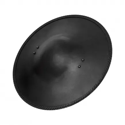 Bouclier fonctionnel en acier noirci pour escrimeur médiéval