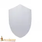 Bouclier médiéval peint en blanc , en acier,prêt à personnalisable.