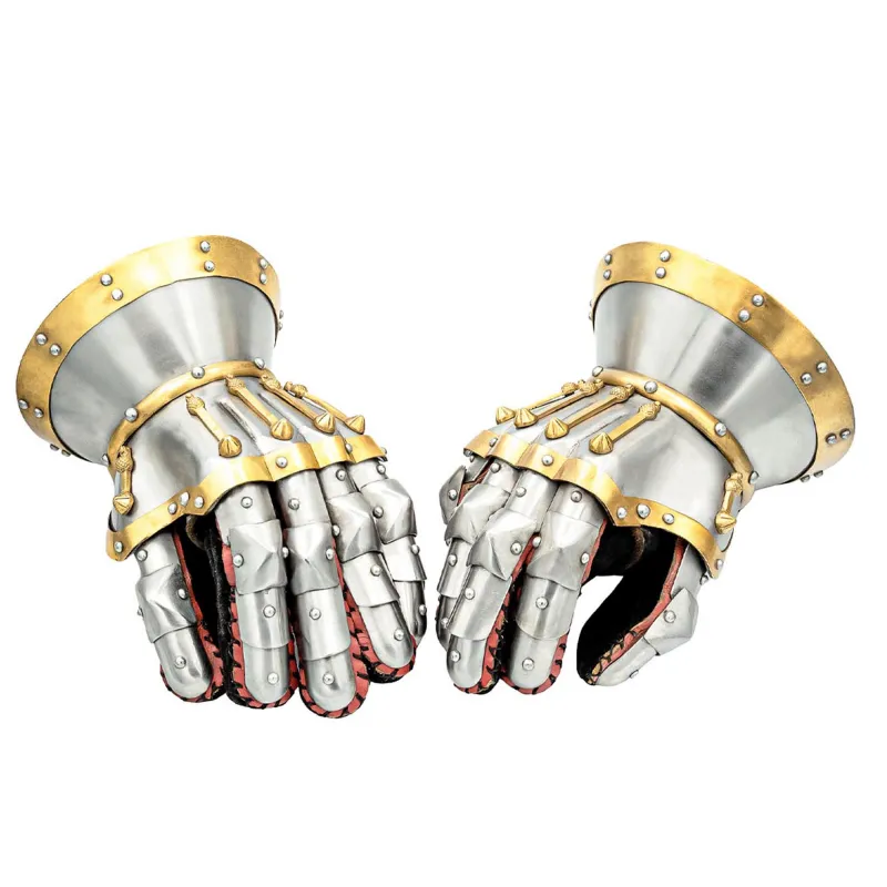 gantelet XIVé en acier 1.6mm