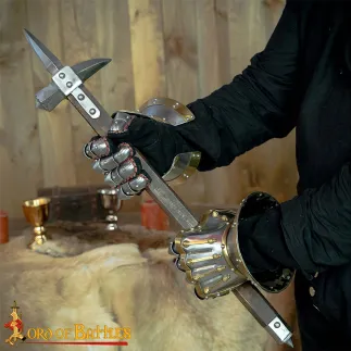 gantelet XIVé en acier 1.6mm