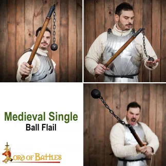 Fléau médiéval à une seule boule