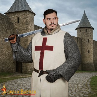 Mitaines rembourrées avec cotte de mailles en acier doux, anneau plat, riveté rond (alt)