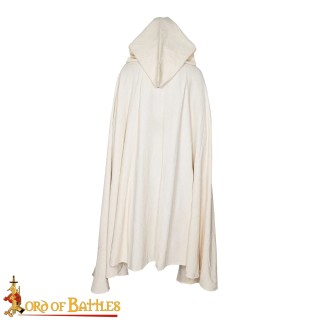 Cape à capuche de croisé teutonique du XIIIe siècle – Manteau en coton avec croix