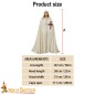 Cape à capuche de croisé teutonique du XIIIe siècle – Manteau en coton avec croix