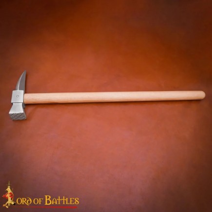 Marteau de guerre médiéval – Tête en acier à haute teneur en carbone forgée à la main avec manche en bois
