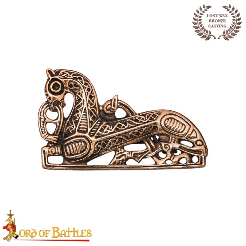 Broche en forme de cheval viking des IXe et Xe siècles, bronze coulé à la cire perdue