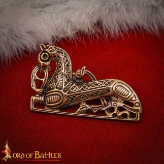Broche en forme de cheval viking des IXe et Xe siècles, bronze coulé à la cire perdue