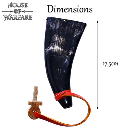 Poire à poudre en corne  du Moyen Âge