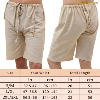 Culotte médiévale en lin, sous-vêtements historiques pour hommes,