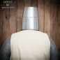 Grand casque de croisé en laiton du XIIe siècle – Acier poli de1.4mm avec croix en laiton