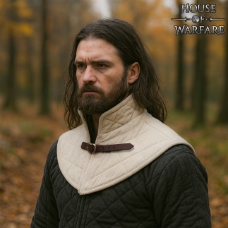 Collerette matelasser d'armement matelassé médiéval | Protection du cou et des épaules en coton 2 couches