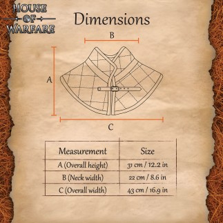 Collerette matelasser d'armement matelassé médiéval | Protection du cou et des épaules en coton 2 couches