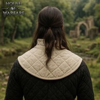 Collerette matelasser d'armement matelassé médiéval | Protection du cou et des épaules en coton 2 couches