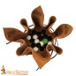 Jeu de société Viking Hnefatafl en cuir, jeu de stratégie nordique portable avec galets de verre