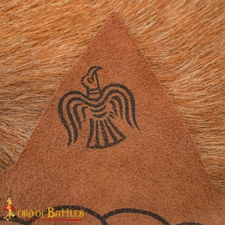 Jeu de société Viking Hnefatafl en cuir, jeu de stratégie nordique portable avec galets de verre