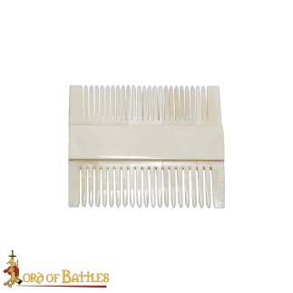 Peigne en os double face Viking pour barbe et cheveux
