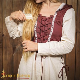 Peigne en os double face Viking pour barbe et cheveux