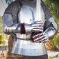 Gantelets de chevalier médiévaux en sablier, 14e siècle, calibre 16