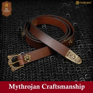 Ceinture médiévale viking Mythrojan avec décoration