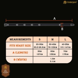 Ceinture médiévale viking Mythrojan avec décoration