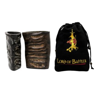Ensemble de 2 verres à liqueur médiévaux en corne de viking, fabriqués à la main en véritable corne de buffle.