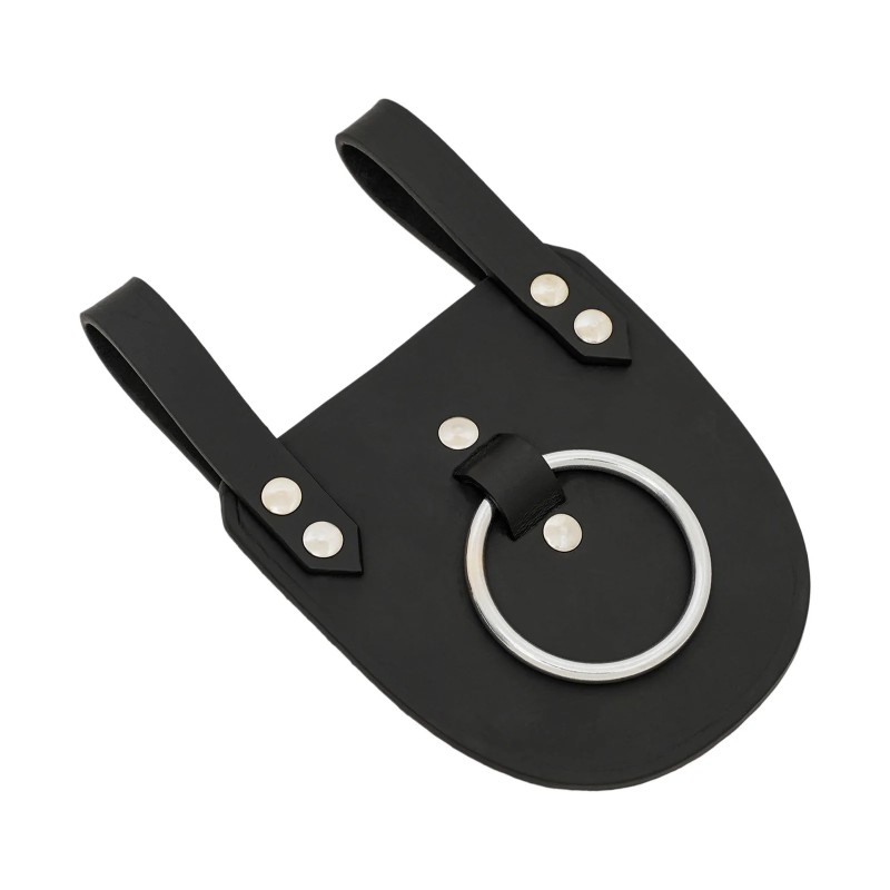 Anneau porte-hache en cuir noir