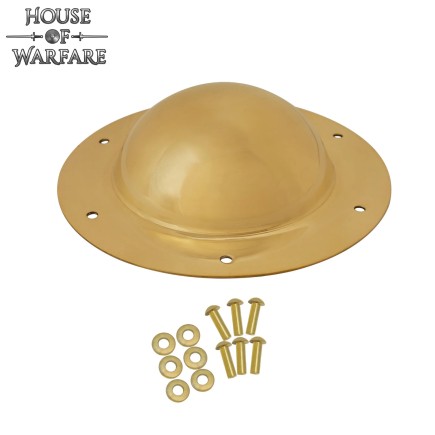 Umbo de bouclier romain en laiton massif, 1,4 mm