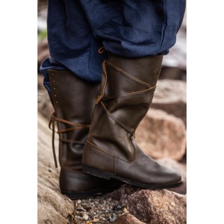 Bottes viking "Ole" en cuir nubuck