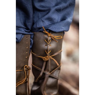 Bottes viking "Ole" en cuir nubuck