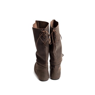 Bottes viking "Ole" en cuir nubuck
