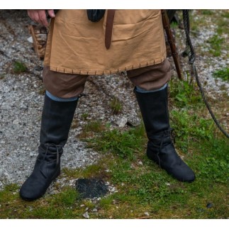 Bottes viking "Ole" en cuir nubuck
