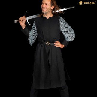 Tabard médiéval en coton du XIVe siècle – Surcot viking, normand et du haut Moyen Âge