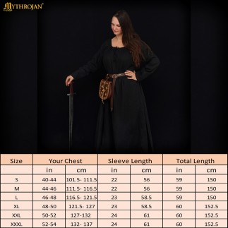 Robe médiévale de demoiselle