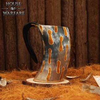 Chopine en corne véritable, style guerrier viking