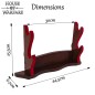 Support en bois à deux niveaux pour épée/hache