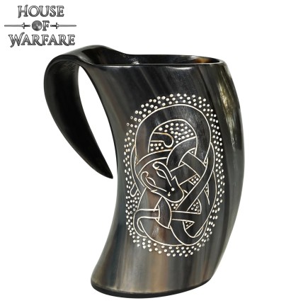 Véritable corne à boire viking médiévale, chope à bière