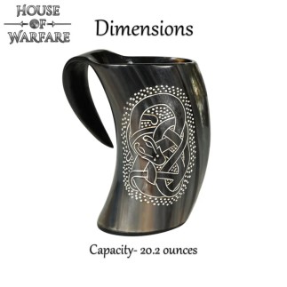 Véritable corne à boire viking médiévale, chope à bière
