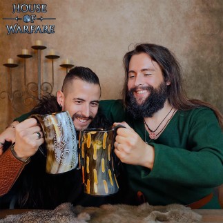 Véritable corne à boire viking médiévale, chope à bière