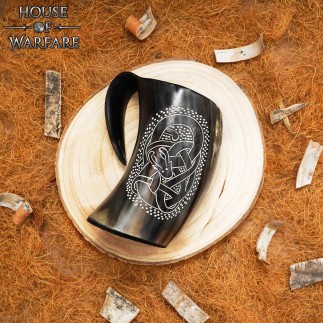 Véritable corne à boire viking médiévale, chope à bière