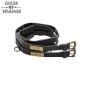 Ceinture double celtique en cuir noir