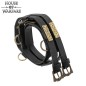 Ceinture double celtique en cuir noir