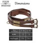 Ceinture double celtique en cuir marron