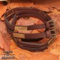 Ceinture double celtique en cuir marron