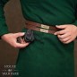 Ceinture double celtique en cuir marron